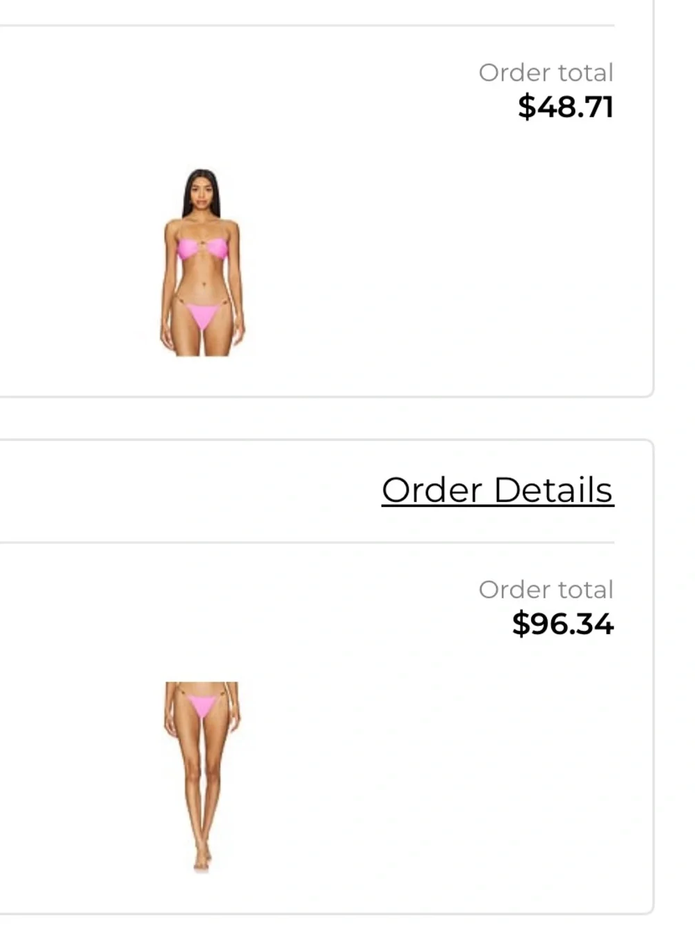Pink bikini set